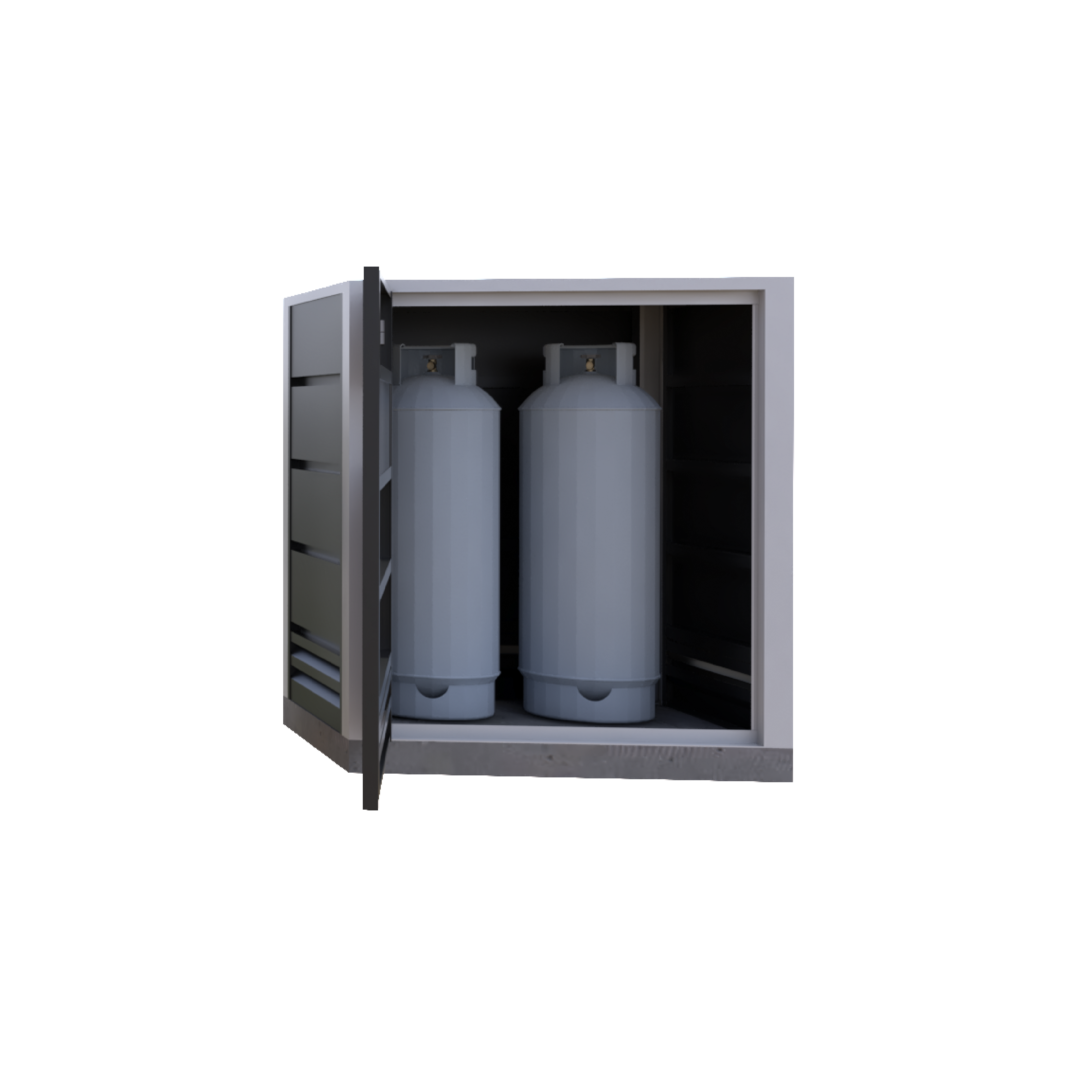 Gabinetes pequeños para tubos de gas, generador